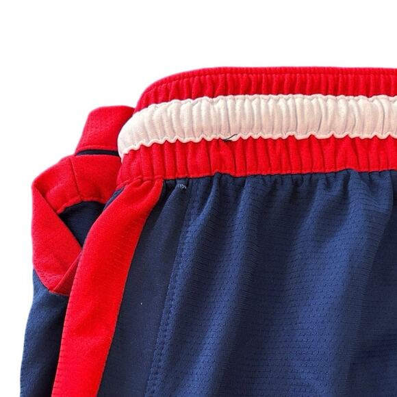 Nike Elite Stripe Basketball Shorts Size Medium Loose Fit Blue Red Dri Fit - Picture 7 of 7